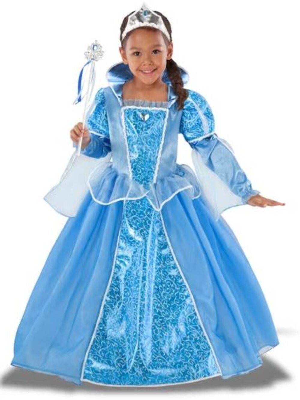LIKE NEW TEETOT & CO. DELUXE CINDERELLA ROYAL BLUE COSTUME GOWN SIZE 5-6